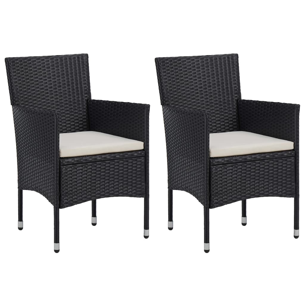 Dining Set Black and Brown