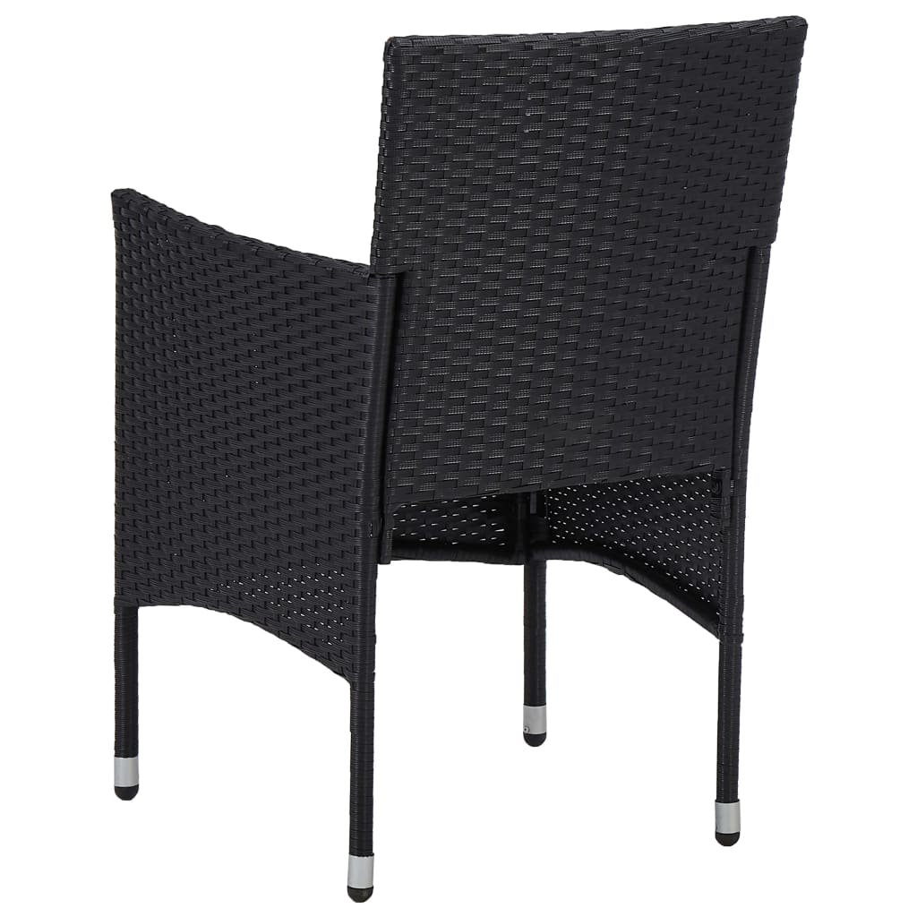 Dining Set Black and Brown