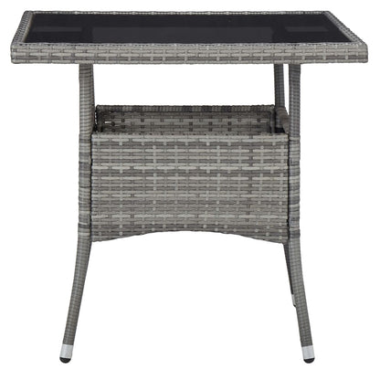 Dining Set Gray and Brown