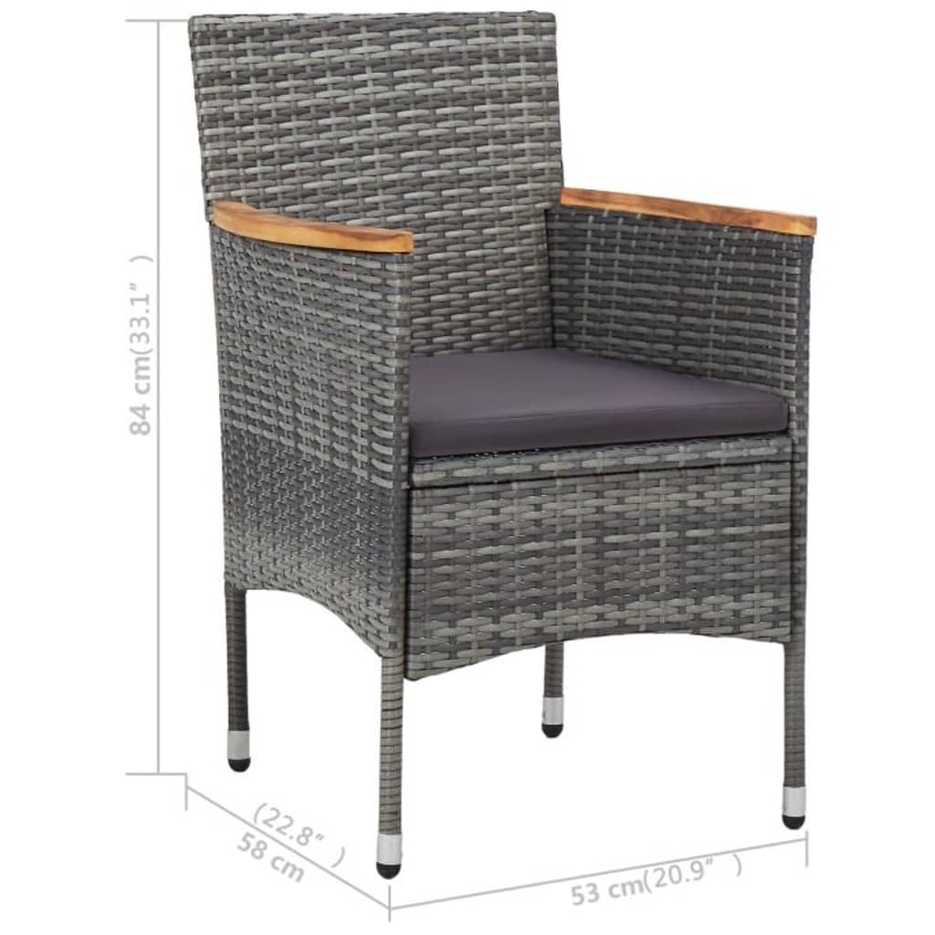 Dining Set Grey and brown