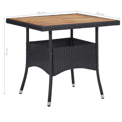 Dining Set Black and Brown