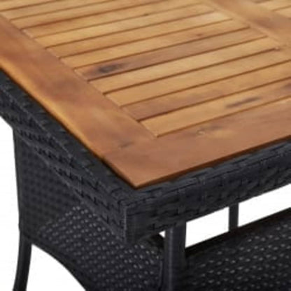 Dining Set Black and Brown