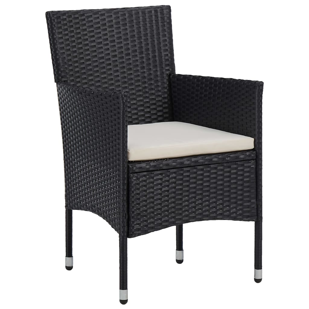Dining Set Black and Brown