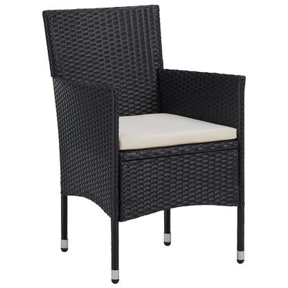 Dining Set Black and Brown