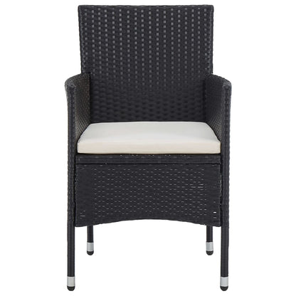 Dining Set Black and Brown