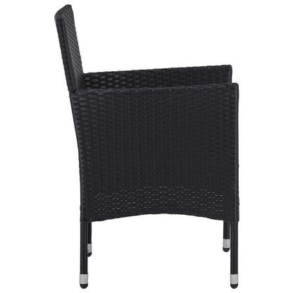 Dining Set Black and Brown