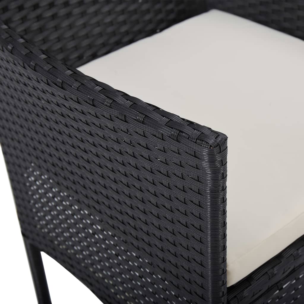 Dining Set Black and Brown