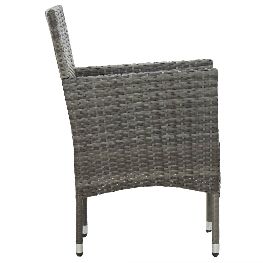 Dining Set Grey and Brown