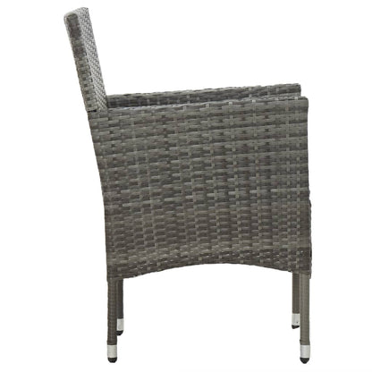 Dining Set Grey and Brown