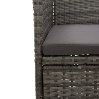 Dining Set Grey and Brown