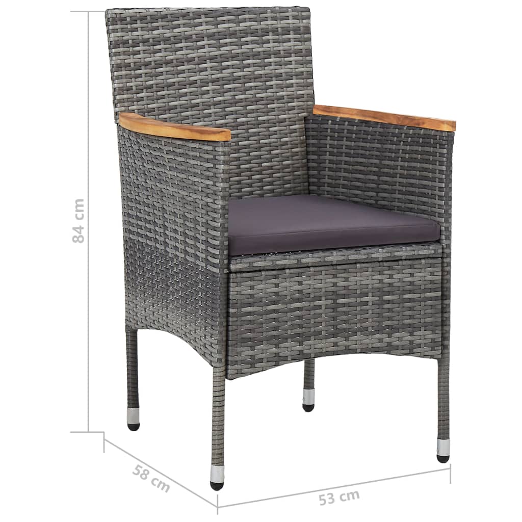 Dining Set Grey, black, brown