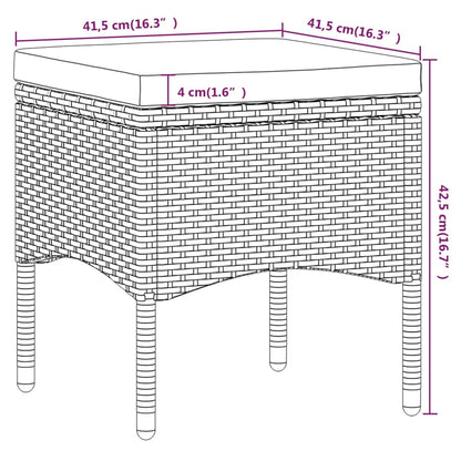 Garden Dining Set Black, Cream White Poly Rattan Medium