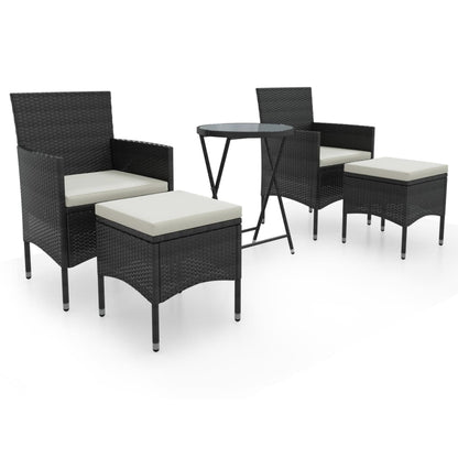 Garden Bistro Set Black