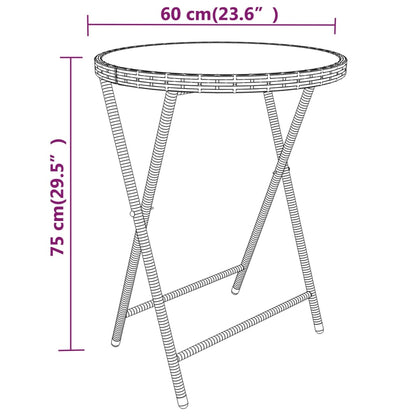 Garden Bistro Set Black