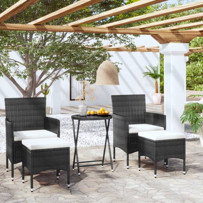 Garden Bistro Set Black