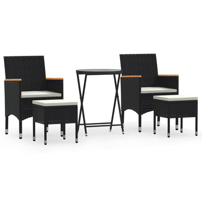 Garden Bistro Set Black, Cream
