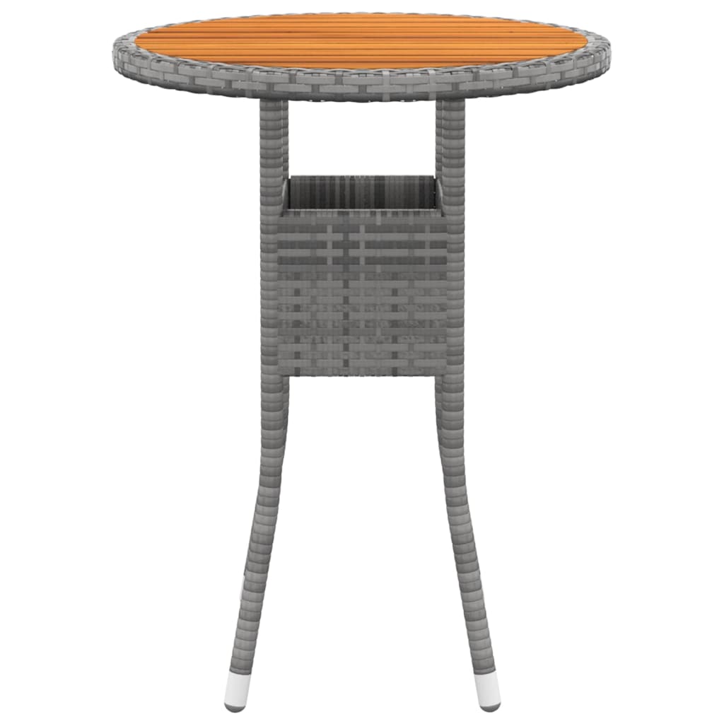 Garden Dining Set Grey Poly rattan Medium Durable