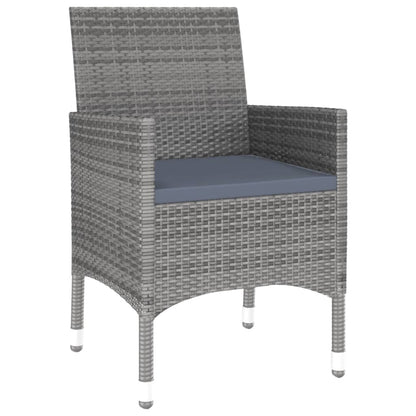Garden Dining Set Grey Poly rattan Medium Durable