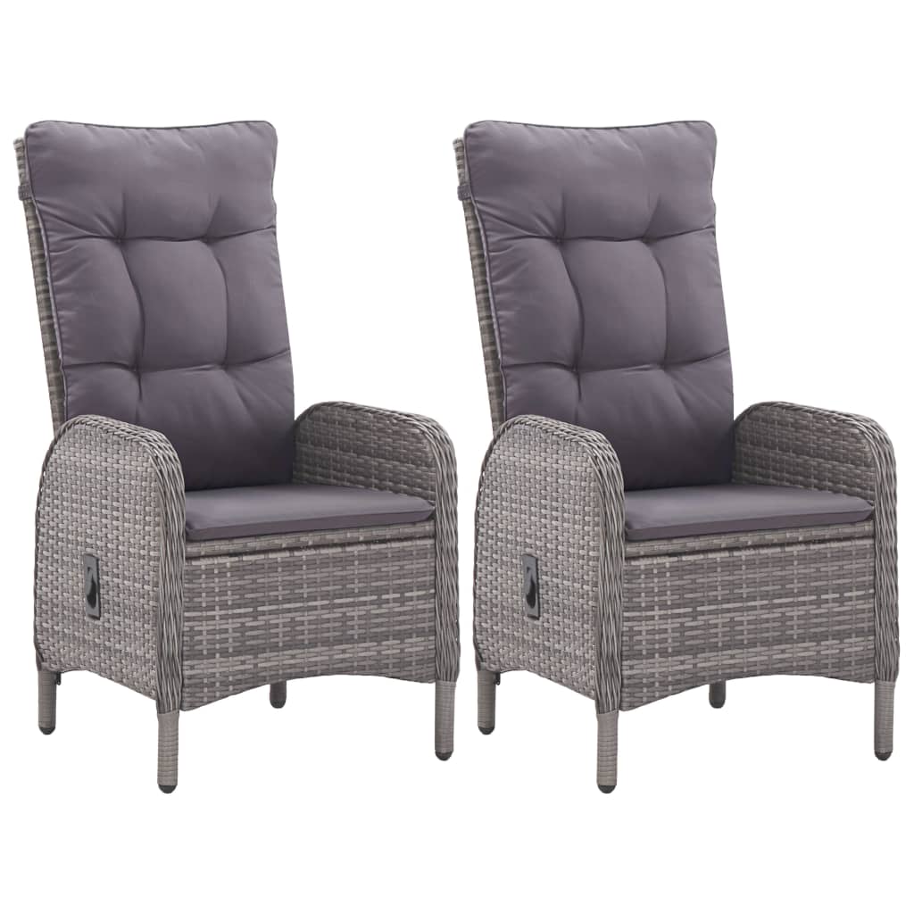 Garden Dining Set Grey Poly Rattan Medium Seats Many