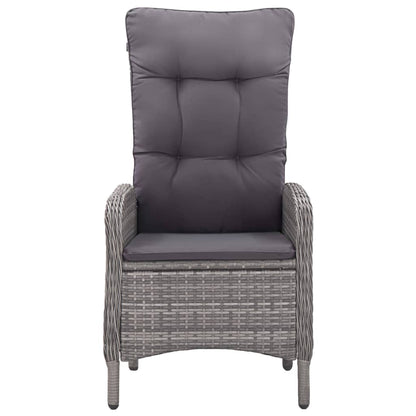 Garden Dining Set Grey Poly Rattan Medium Seats Many