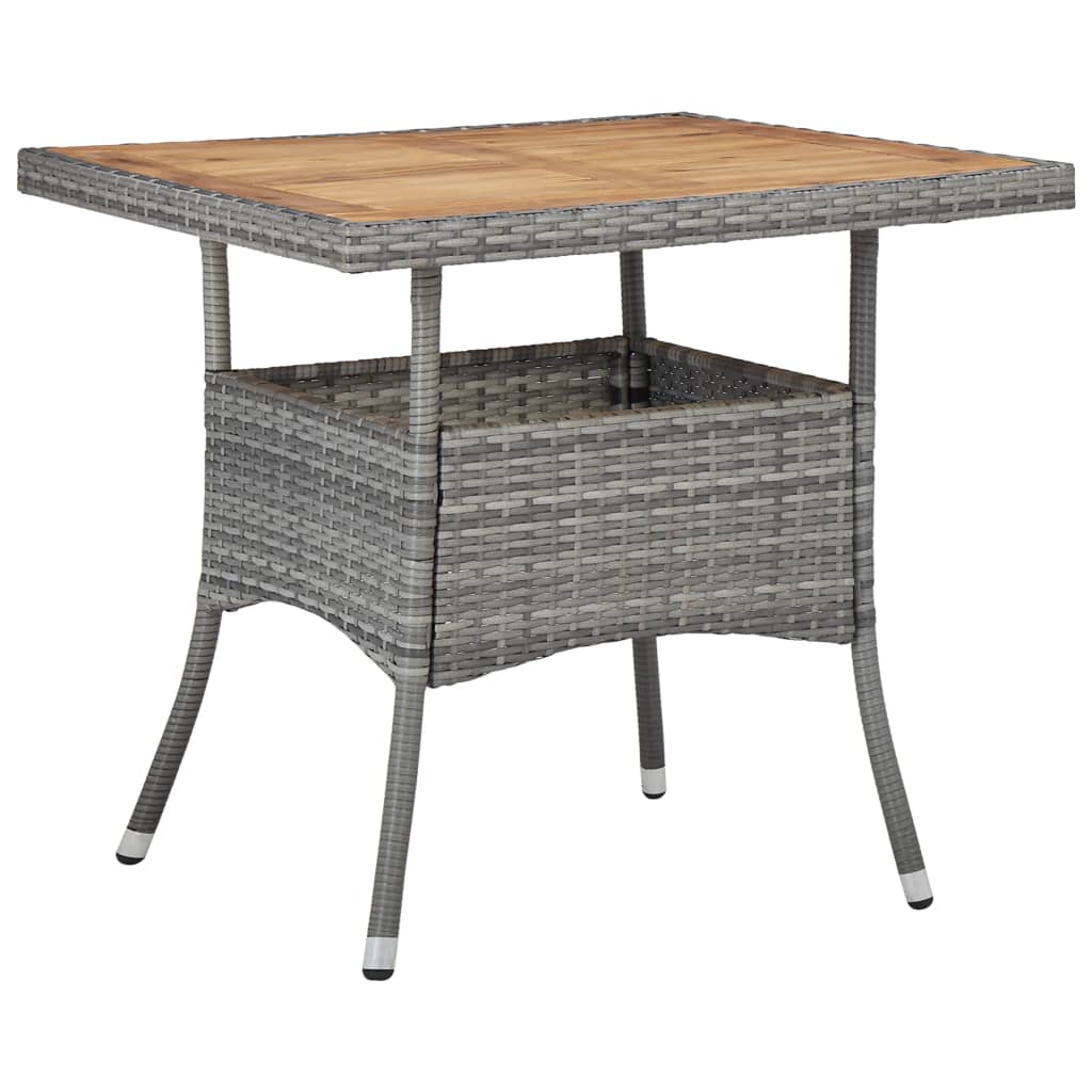 Garden Dining Set Grey Poly Rattan Medium Seats Many