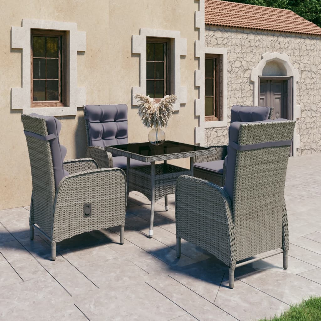 Garden Dining Set Grey