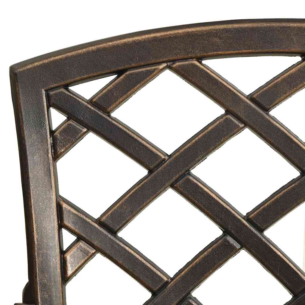 Garden Chair Set of 4 Bronze Cast Aluminum Standard Durable