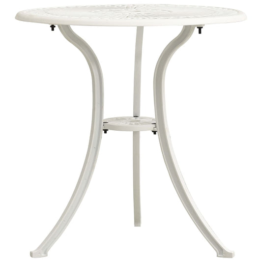 Garden Table White Cast Aluminum Medium Durable Garden Table