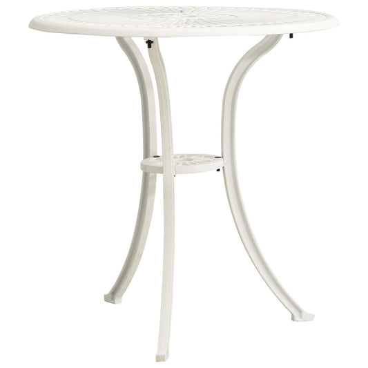 Garden Table White Cast Aluminum Medium Durable Garden Table