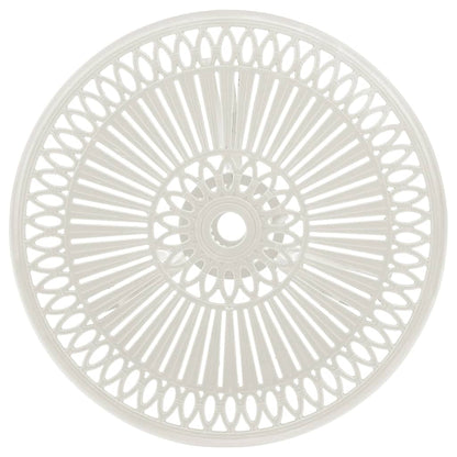 Garden Table White Cast Aluminum Medium Durable Garden Table