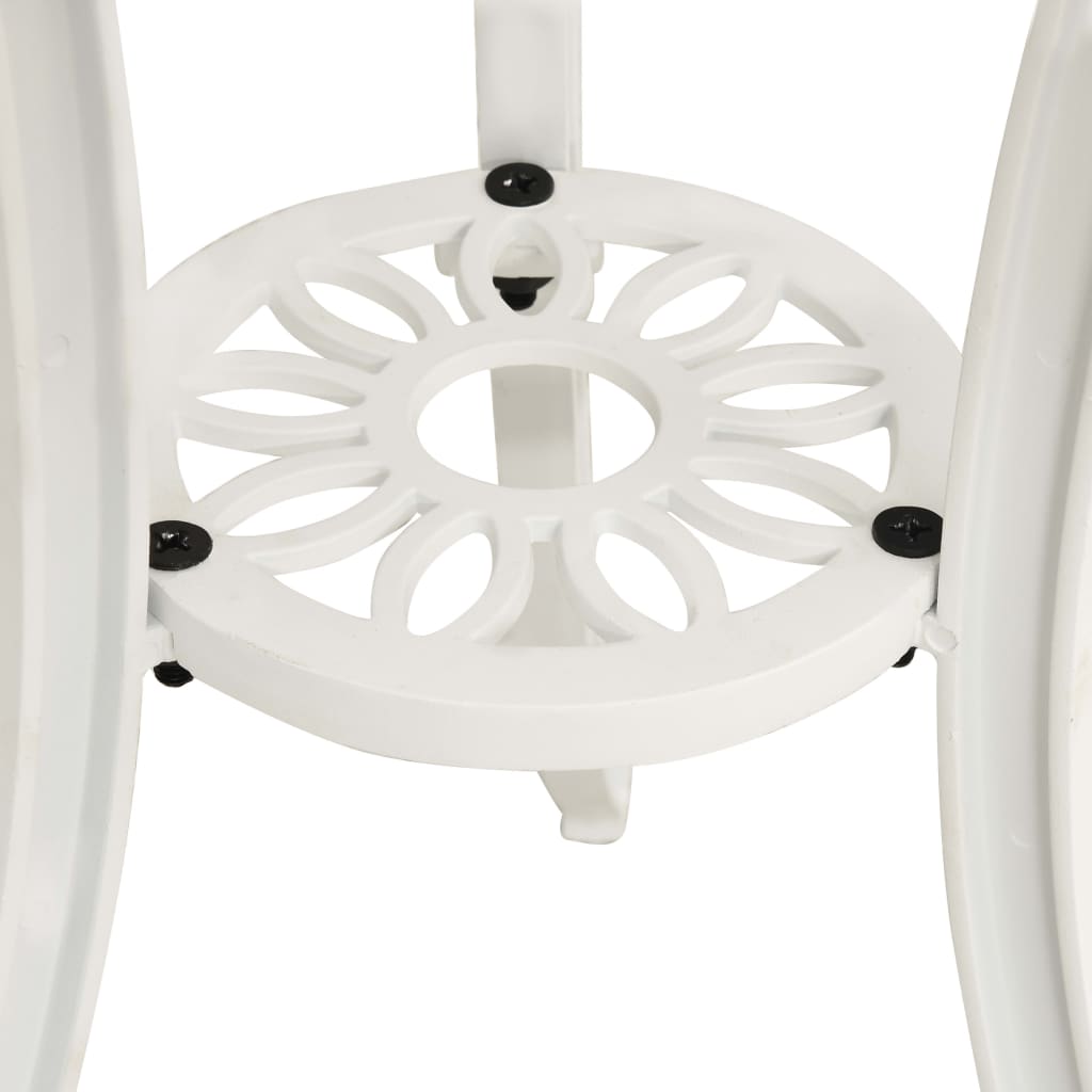 Garden Table White Cast Aluminum Medium Durable Garden Table