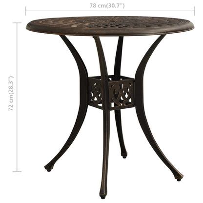 Garden Table Bronze Cast Aluminum Medium Decorative Inlays