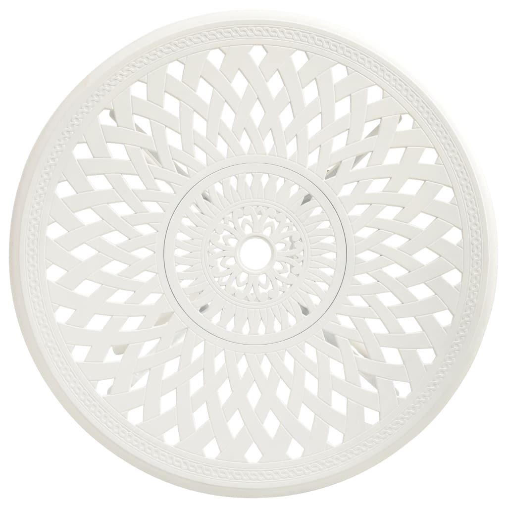 Garden Table White Cast Aluminum Standard Garden Table Circular