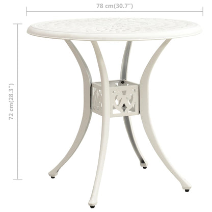 Garden Table White Cast Aluminum Standard Garden Table Circular