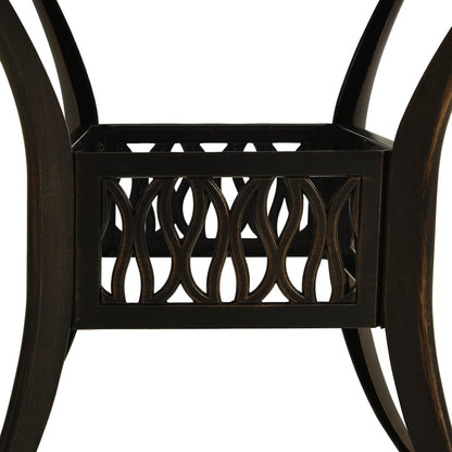 Garden Table Bronze Cast Aluminum Medium Attractive Design