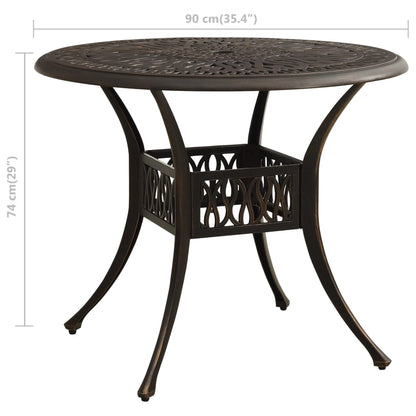 Garden Table Bronze Cast Aluminum Medium Attractive Design