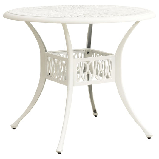 Garden Table White Cast aluminum Medium Durable Garden Table