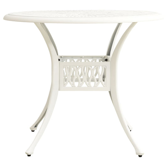 Garden Table White Cast aluminum Medium Durable Garden Table