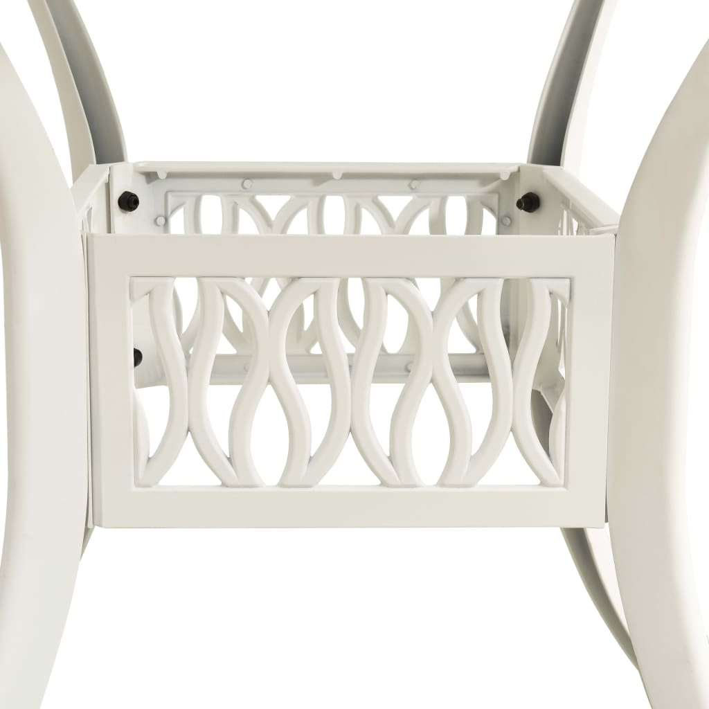 Garden Table White Cast aluminum Medium Durable Garden Table