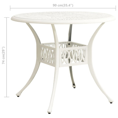 Garden Table White Cast aluminum Medium Durable Garden Table