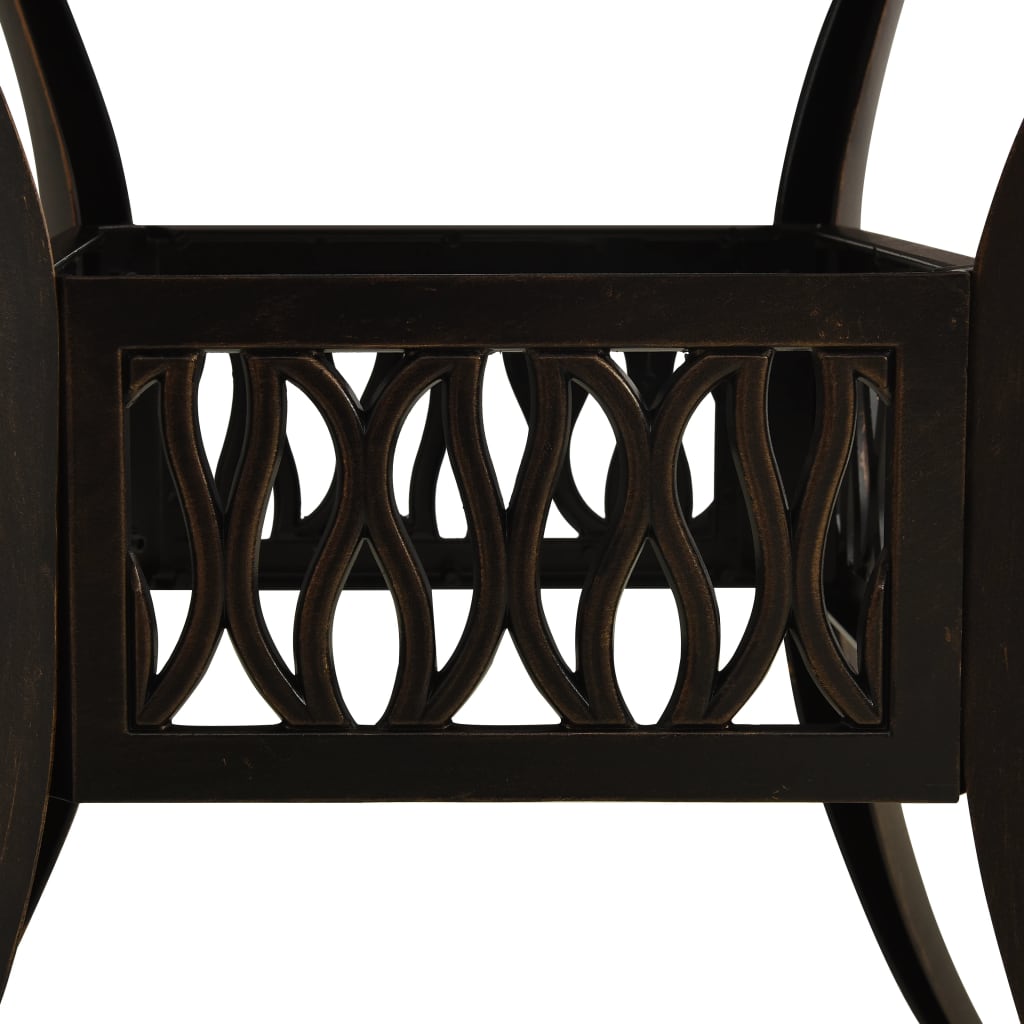 Garden Table Bronze Cast Aluminum Medium Decorative Inlays