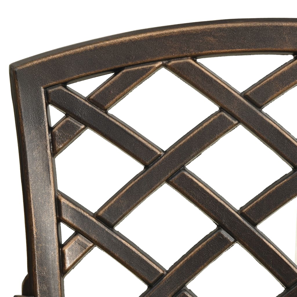 Bistro Set Bronze Cast aluminum Medium Durable Bistro Set