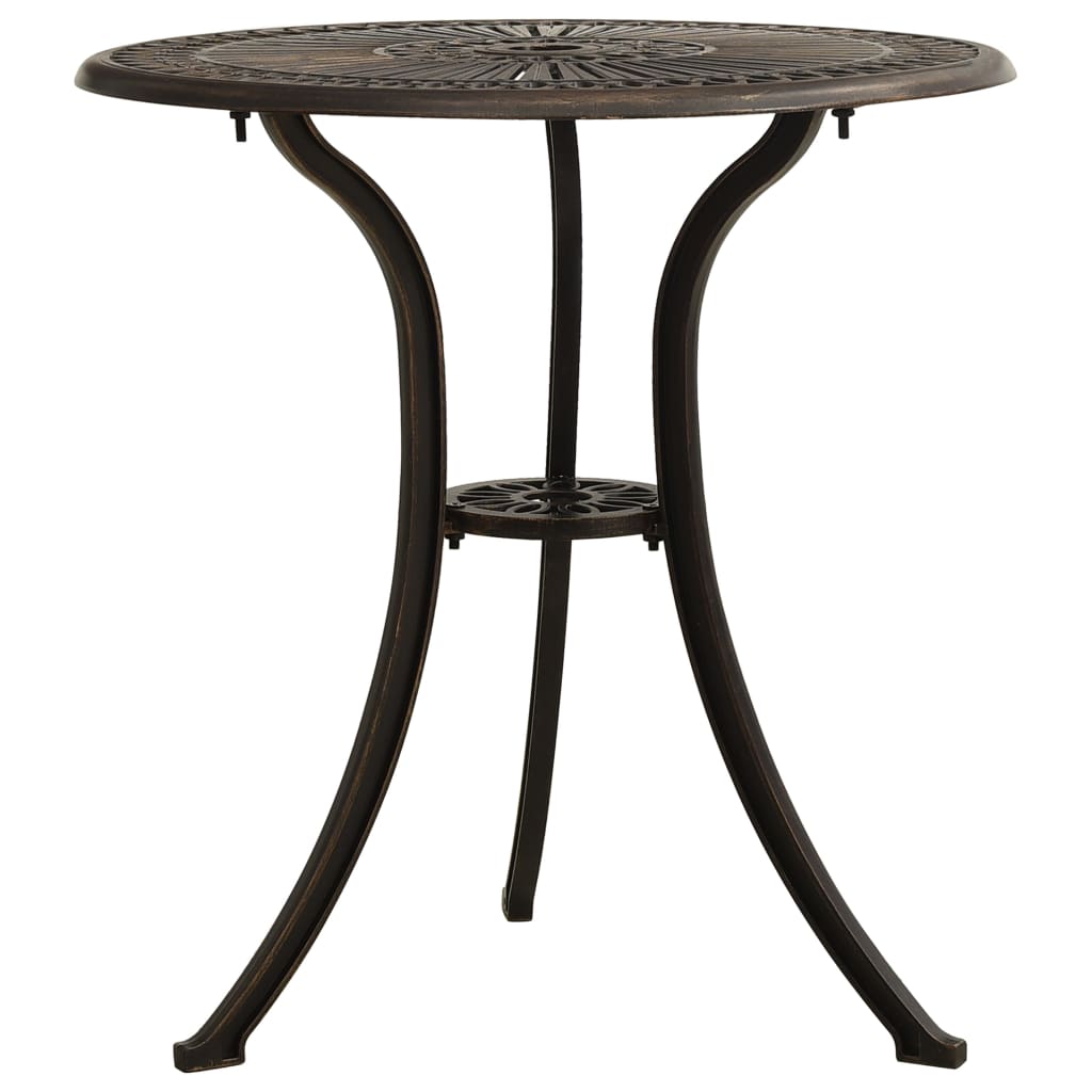 Bistro Set Bronze Cast aluminum Medium Durable Bistro Set