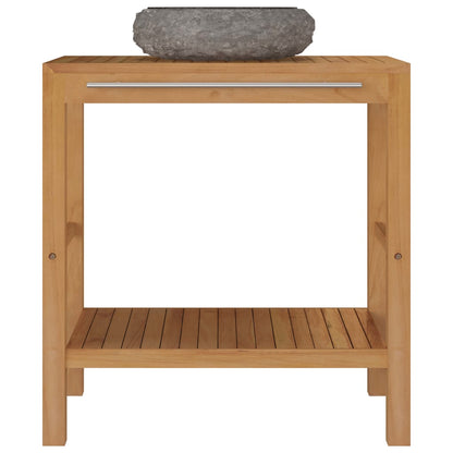 Vanity Cabinet With Sink Black Solid Teak wood Medium