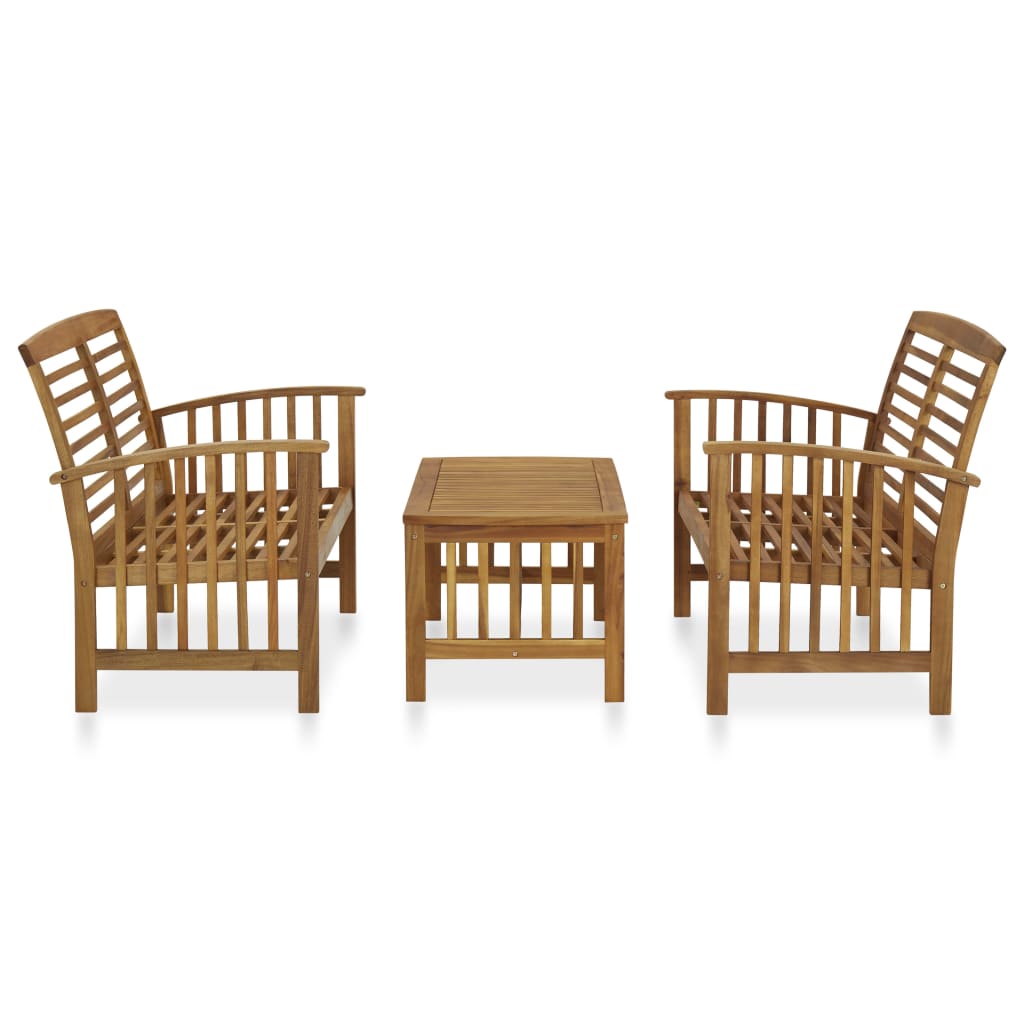 Garden Lounge Set Acacia Solid acacia wood Medium Durable