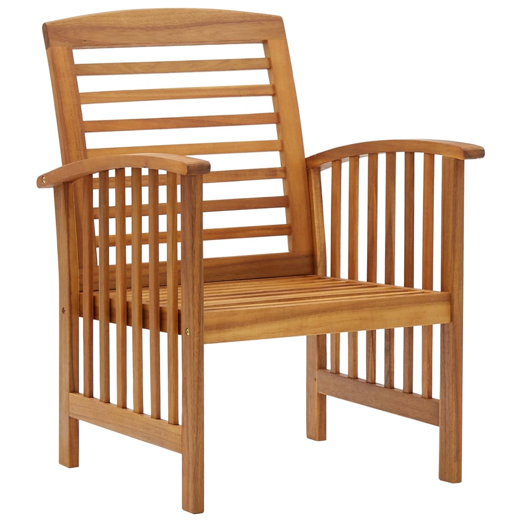 Garden Lounge Set Natural Acacia Solid Acacia Wood 5 Piece Set