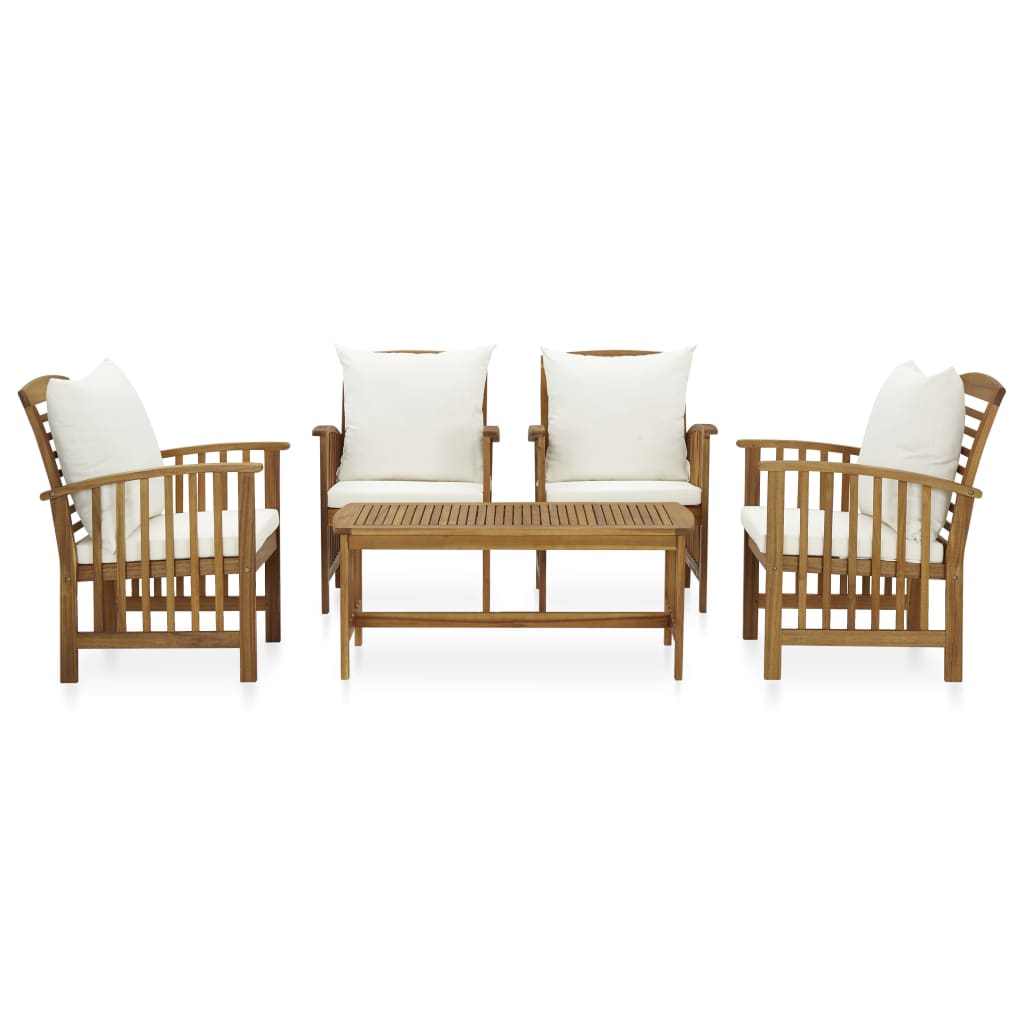 Garden Lounge Set Acacia wood Solid acacia wood Medium Durable