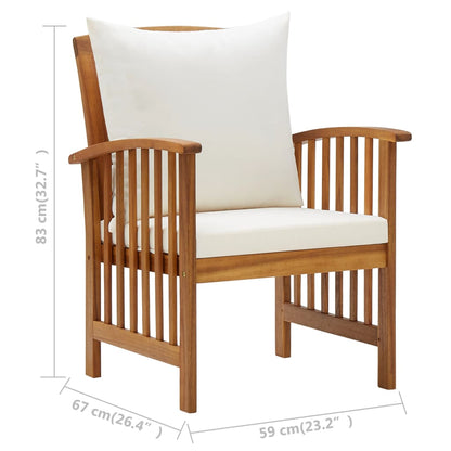 Garden Lounge Set Acacia wood Solid acacia wood Medium Durable