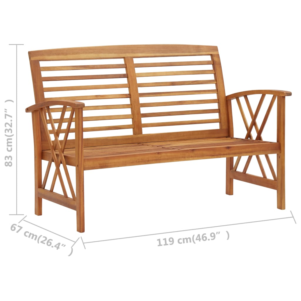 Garden Lounge Set Brown Solid acacia wood Medium Durable