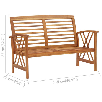Garden Lounge Set Brown Solid acacia wood Medium Durable
